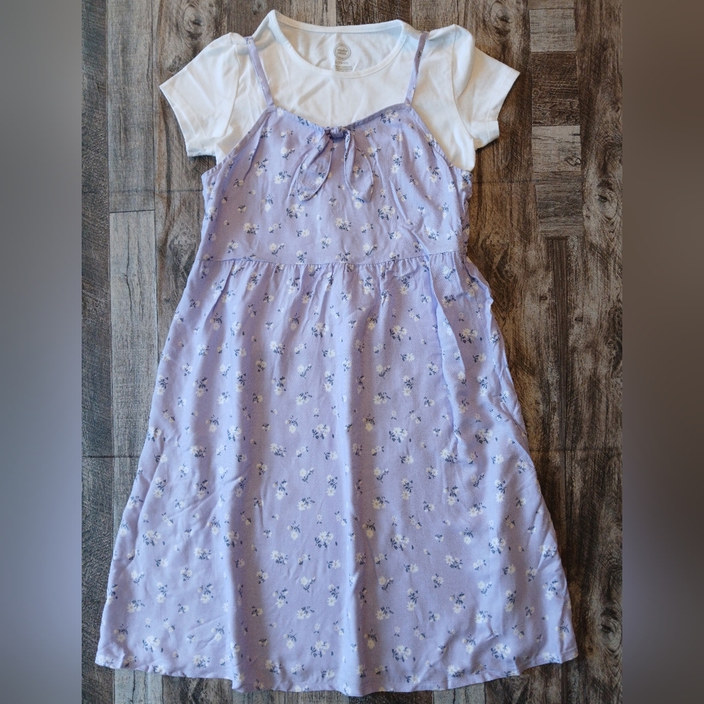 Wonder Nation Girls Floral Dress Size L (10-12)